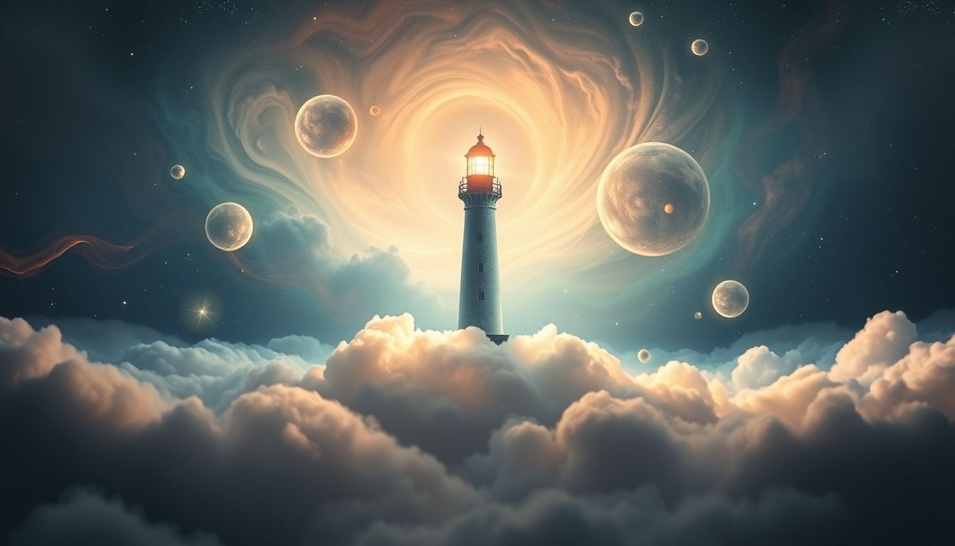 Een vuurtoren in dromen symboliseert altijd hoop en begeleiding.