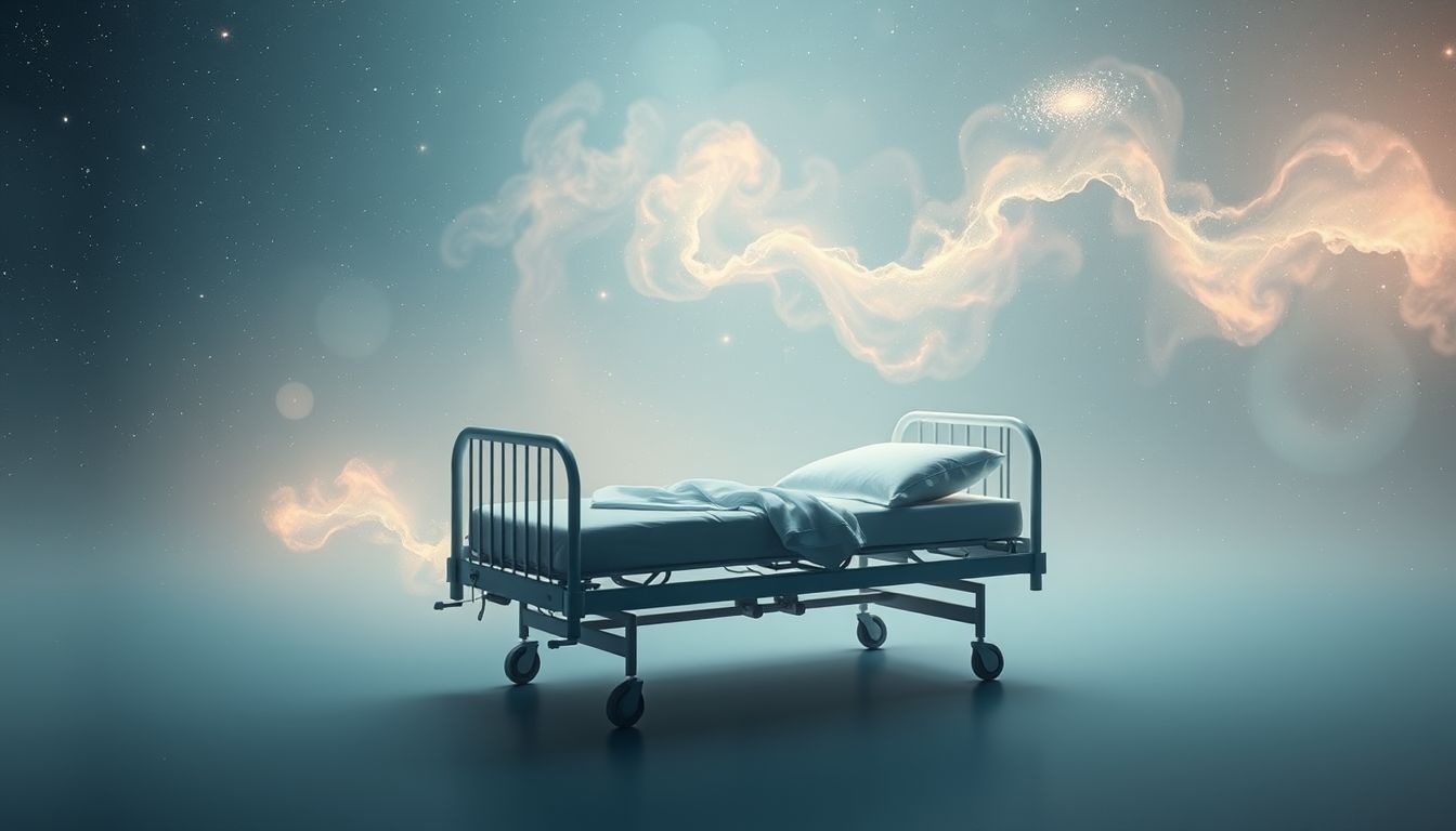 Dromen over ziekenbed zonder apparatuur symboliseert herstel zonder hulp.