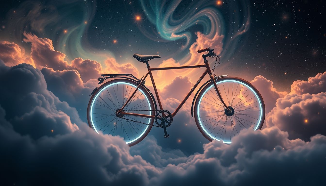 Dromen over fietsen symboliseren vaak persoonlijke voortgang en balans.