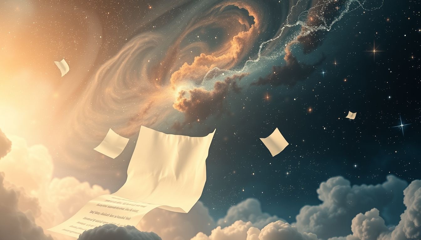 Dromen over papier symboliseren vaak inzicht in persoonlijke communicatie.