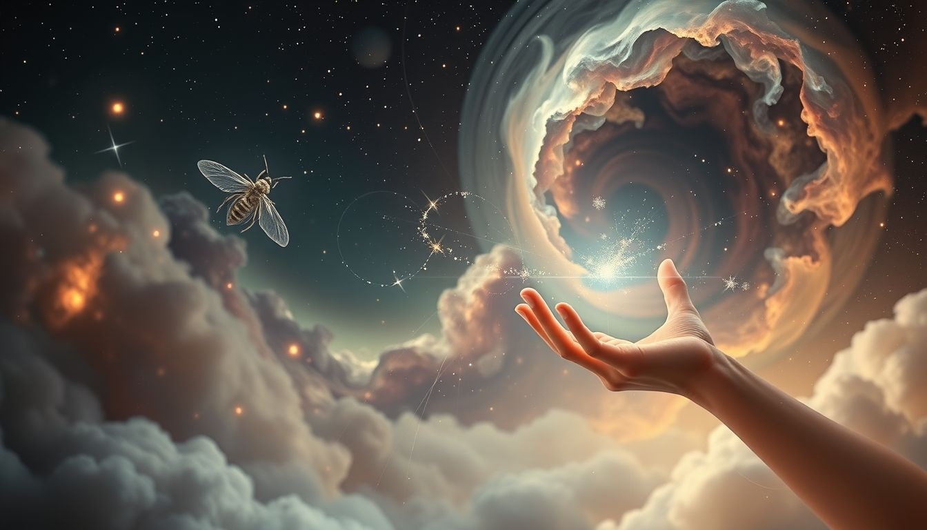 Dromen over missen vlieg met vliegenmepper weerspiegelt gemiste kansen.