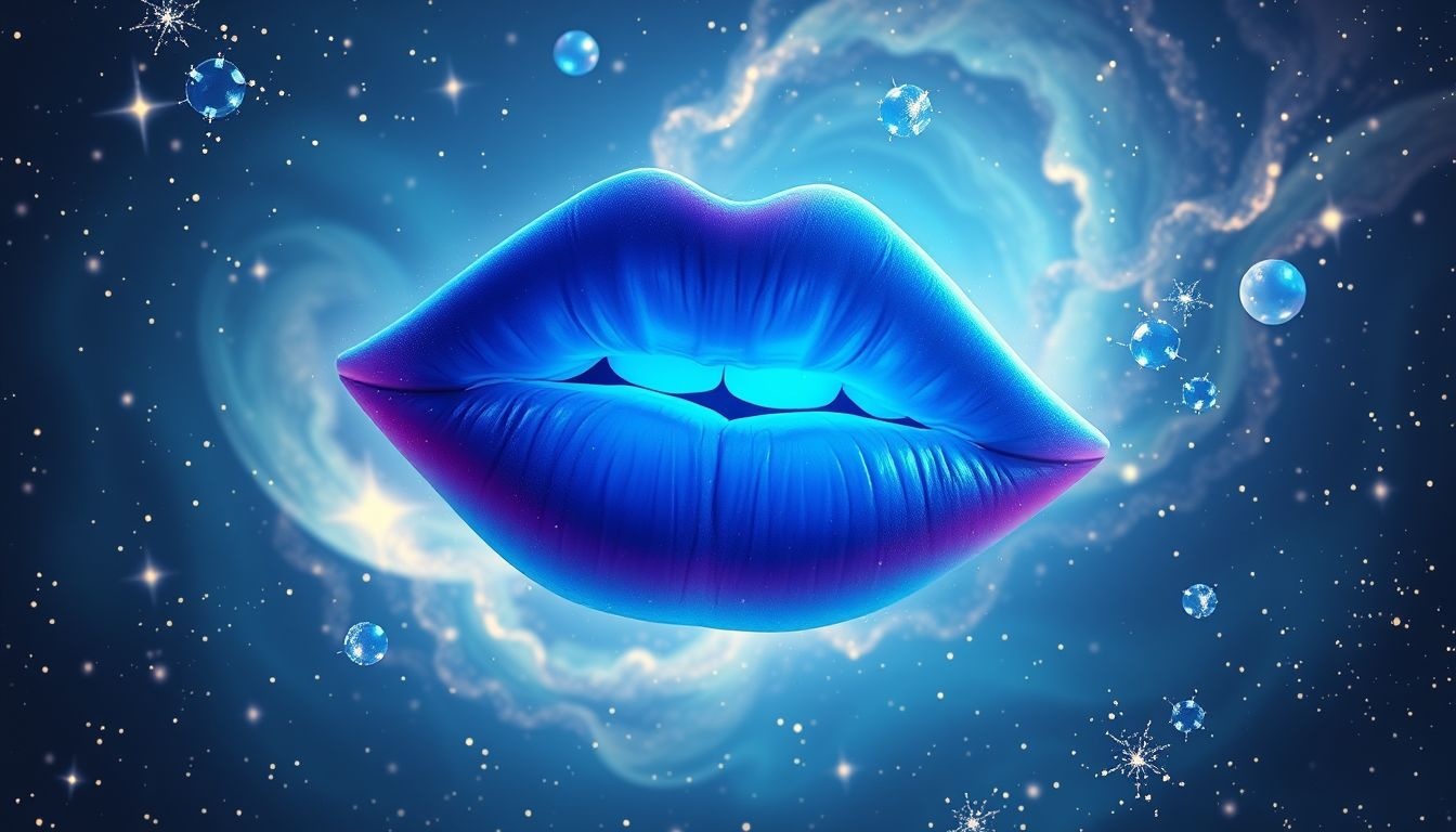 Blauwe lippenstift in dromen symboliseert unieke zelfexpressie en individualiteit.