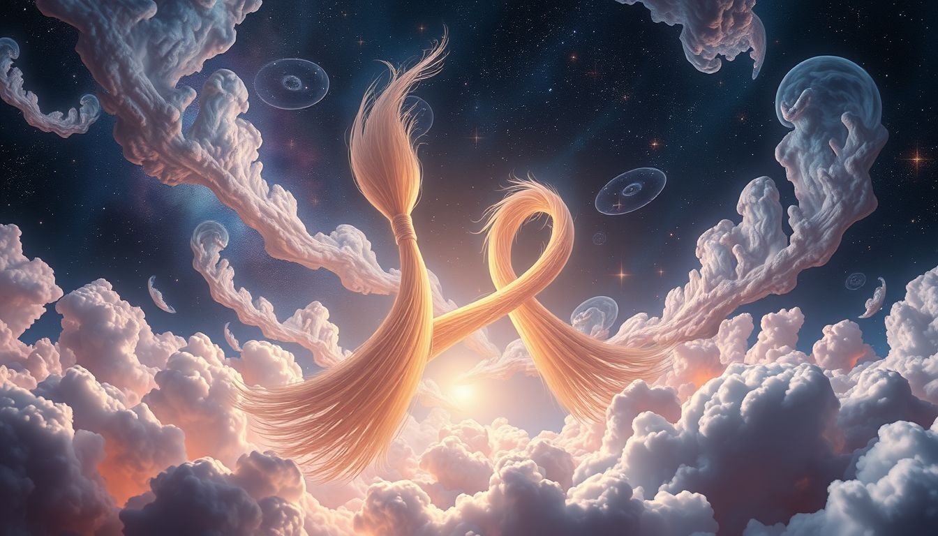 Dromen over meerdere bezems symboliseert opruiming en nieuwe kansen.