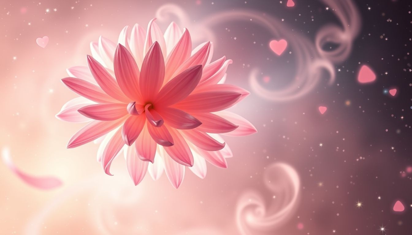 Roze dahlia’s symboliseren liefde, zachtheid en romantische gevoelens.