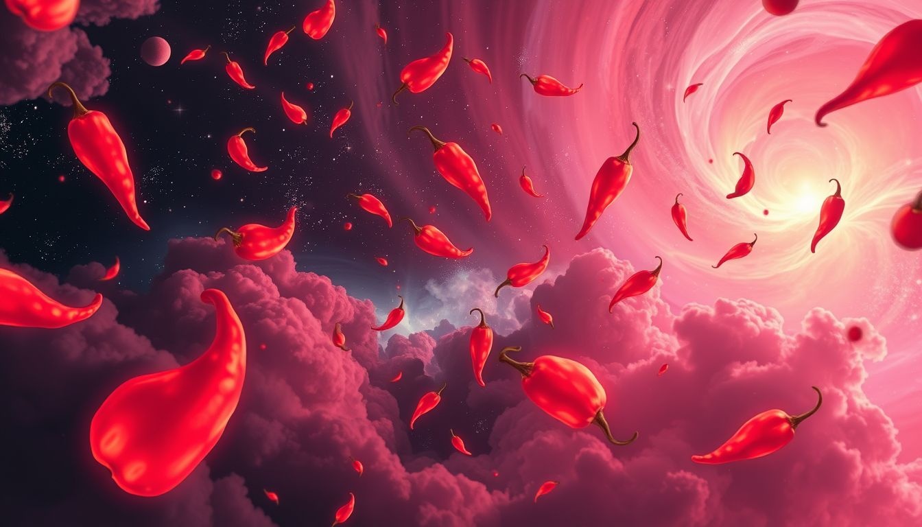 Dromen over veel chilipepers symboliseert intense passie en kracht.