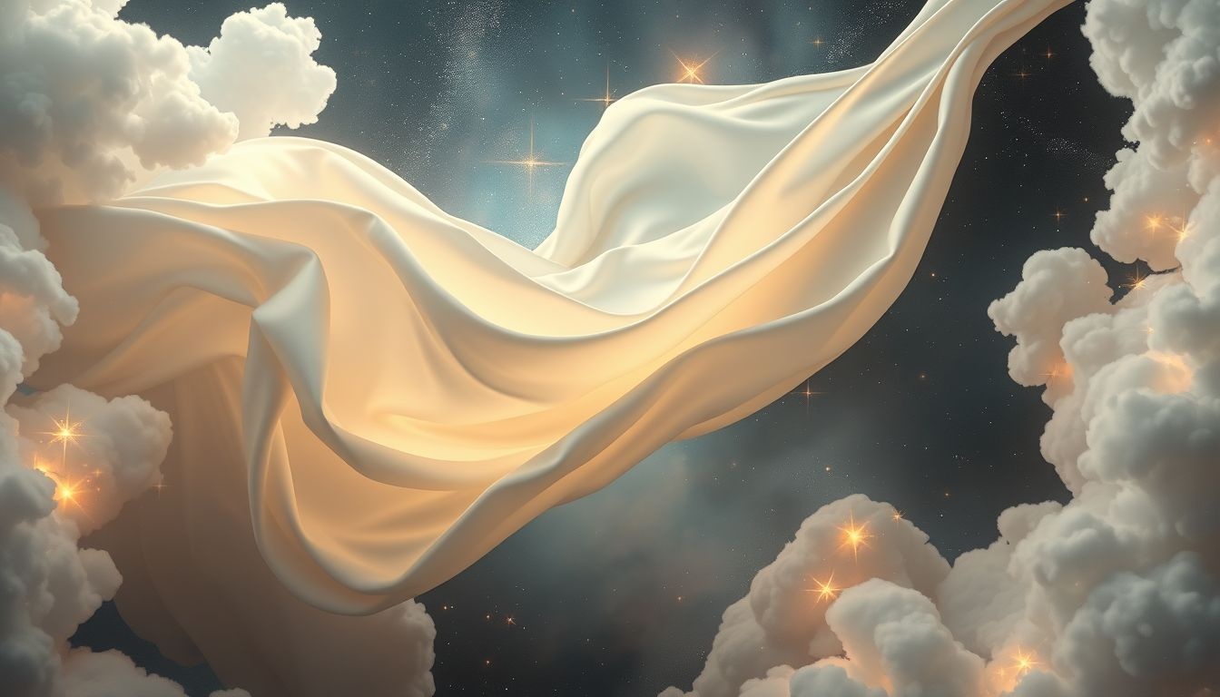 Witte taft symboliseert puurheid en nieuwe hoop in dromen.