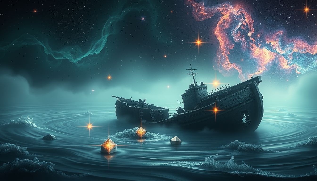 Dromen over wrak in troebel water symboliseren onbewuste emoties.