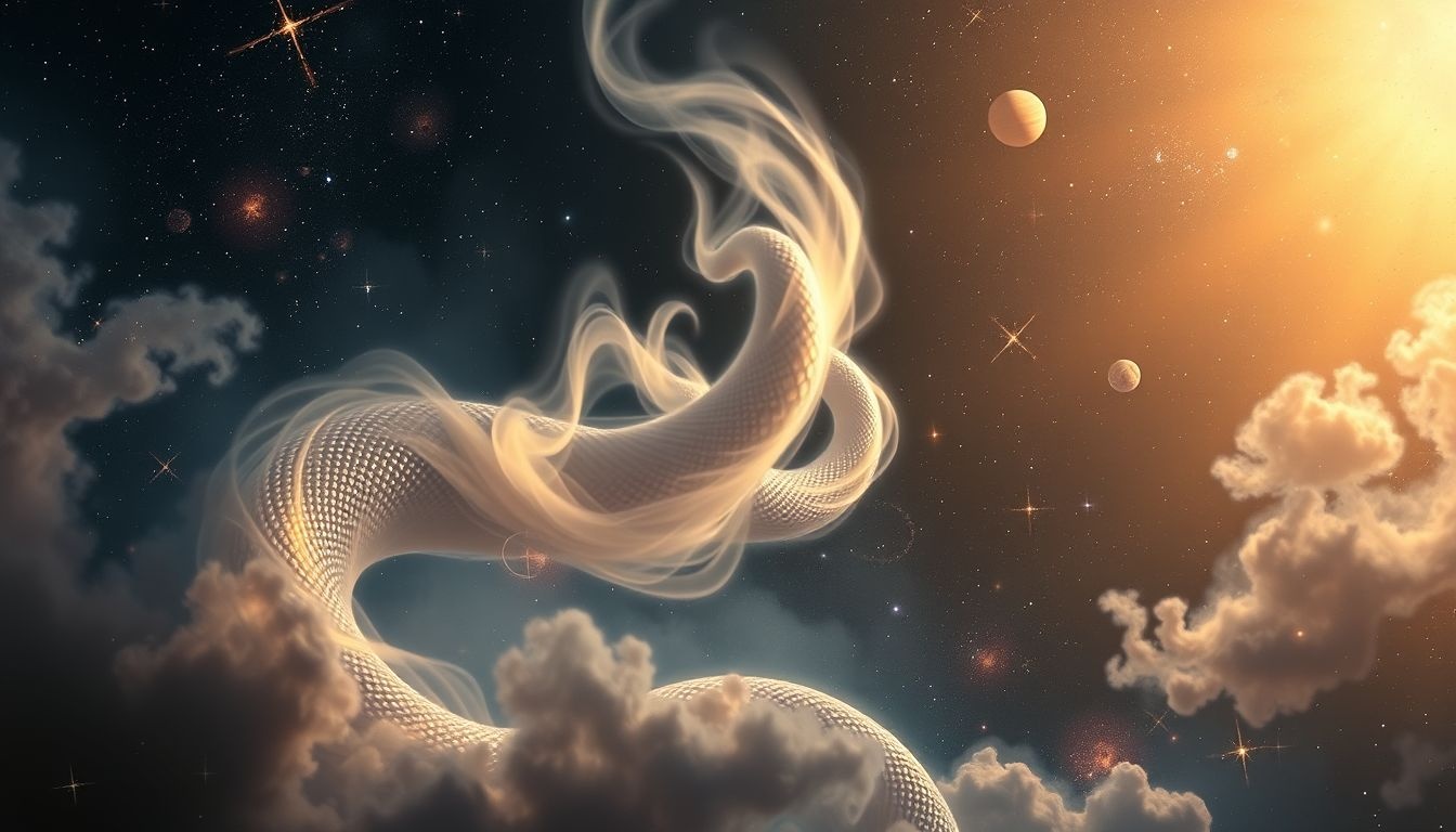 Het doden van een grote slang symboliseert overwinning op gevaar.