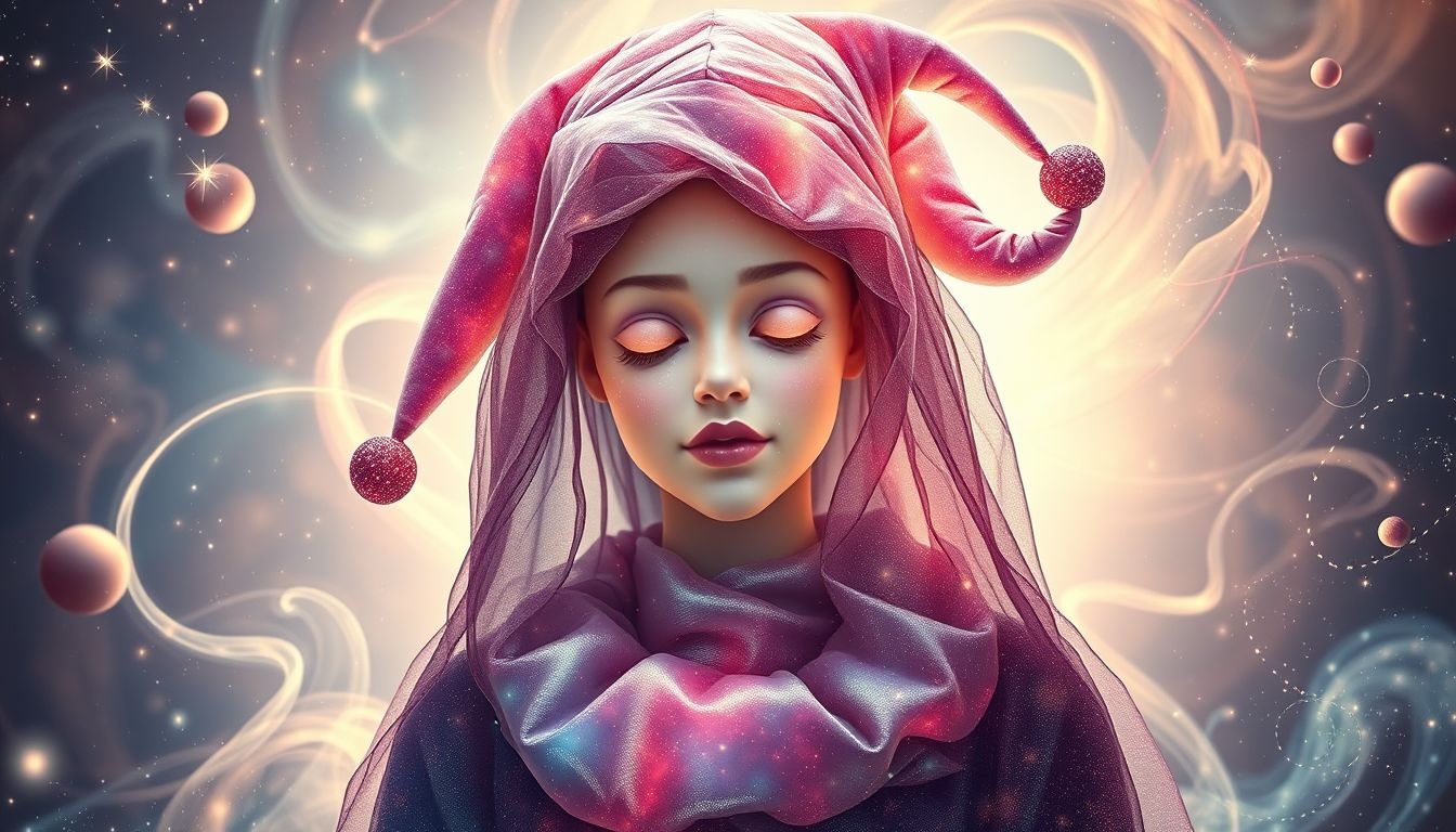 Het dragen van een narrenkap symboliseert zelfspot en bewustzijn van fouten.