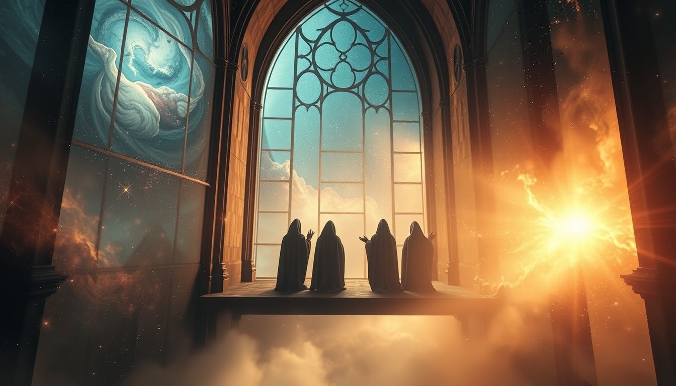 Droom over vespers symboliseert innerlijke rust en spirituele zoektocht.