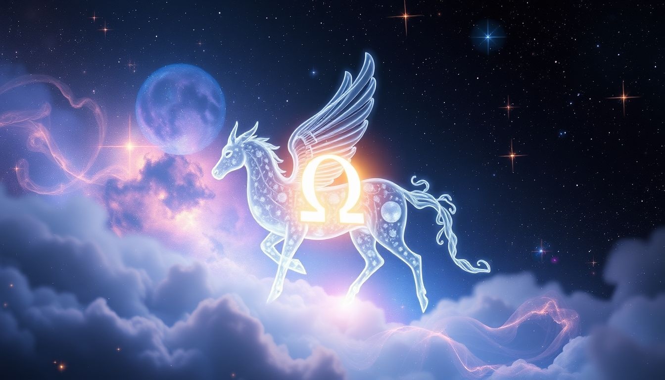 Een omega-teken op een dier symboliseert innerlijke transformatie en kracht.