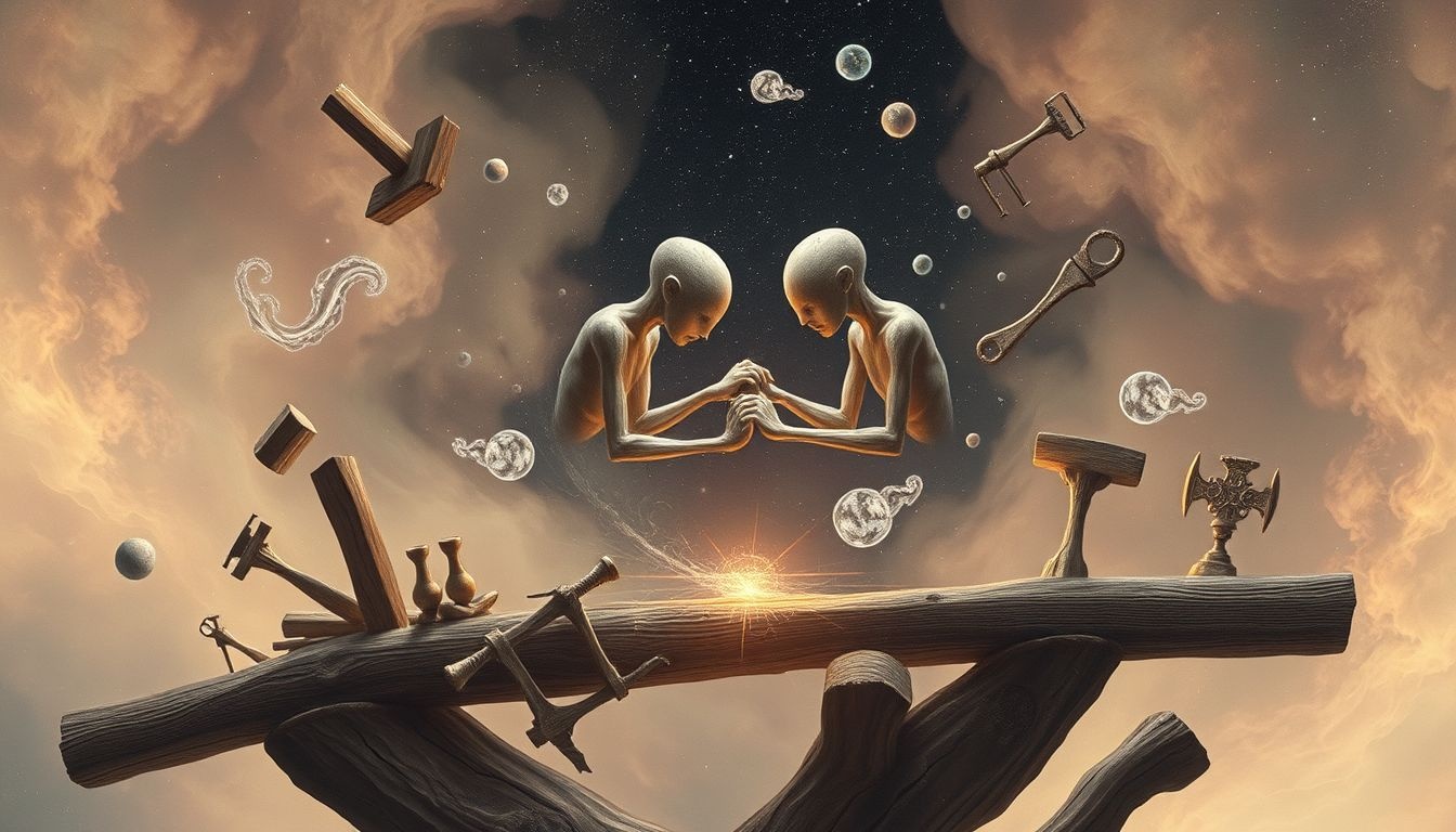 Ruzie met timmerman in droom symboliseert innerlijke conflicten en onzekerheid.