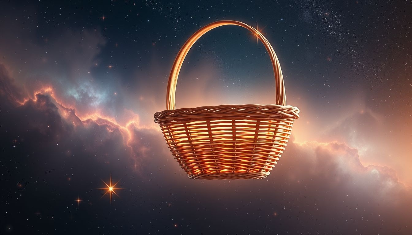 Een nieuwe mand met handvat symboliseert frisse kansen en verantwoordelijkheden.