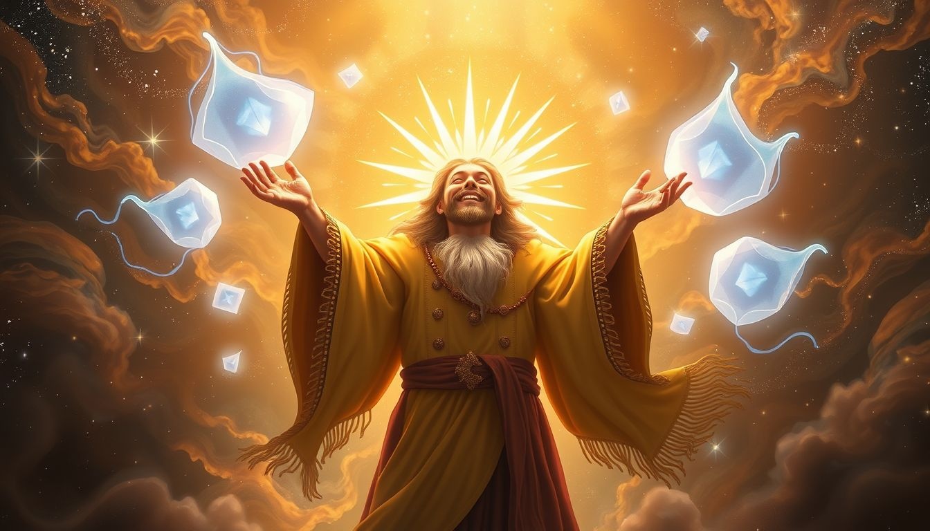 Een blije marktmeester symboliseert succes en tevredenheid in dromen.