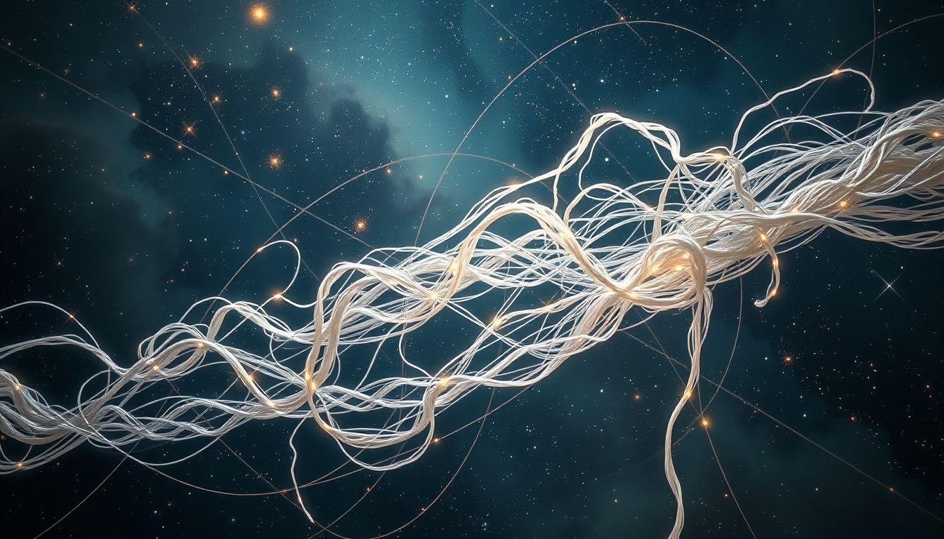 Een grote voorraad gekamd garen symboliseert innerlijke ordening en rust.