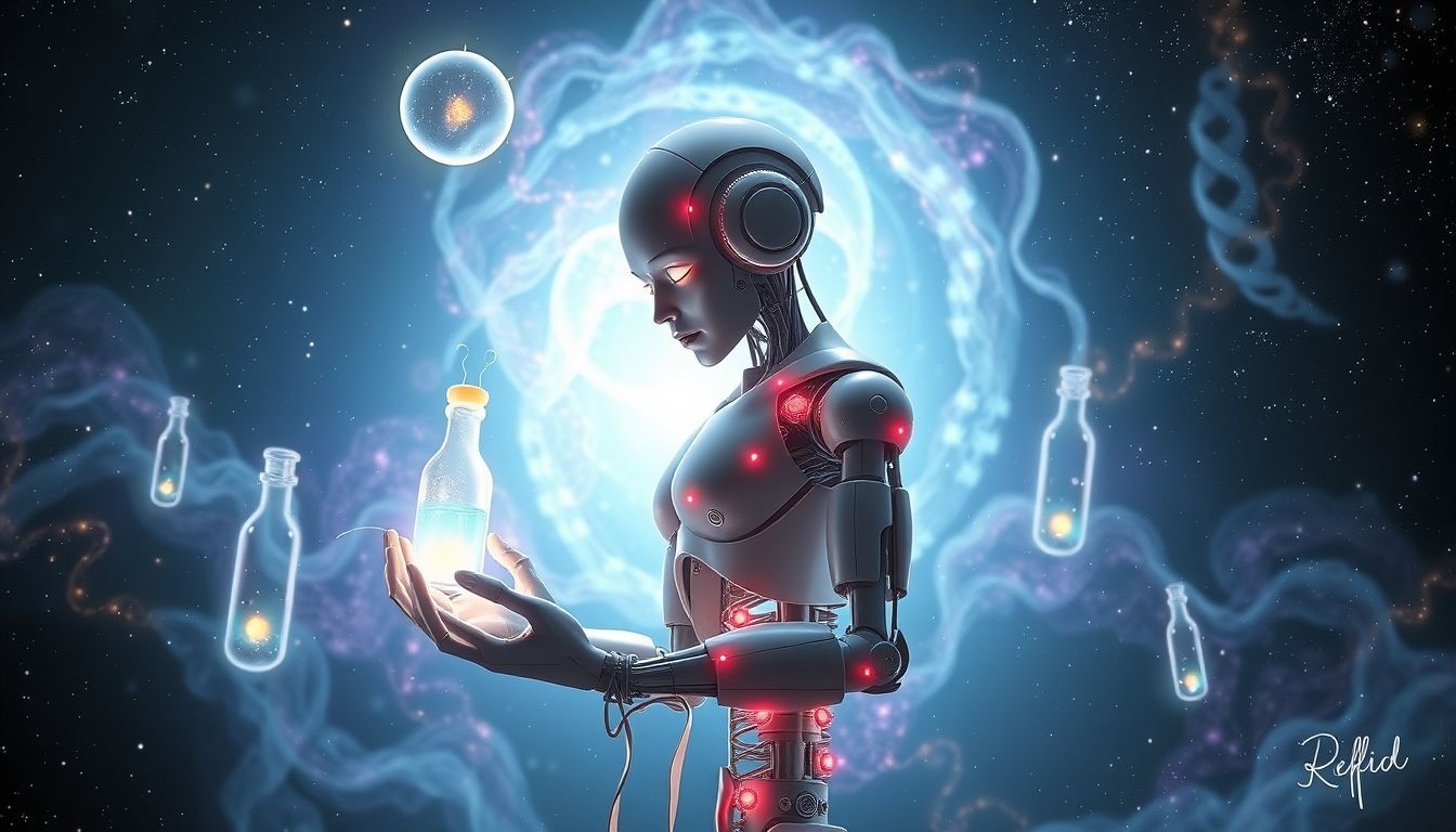 Dromen over robot-laboranten symboliseren controle en onpersoonlijke precisie.