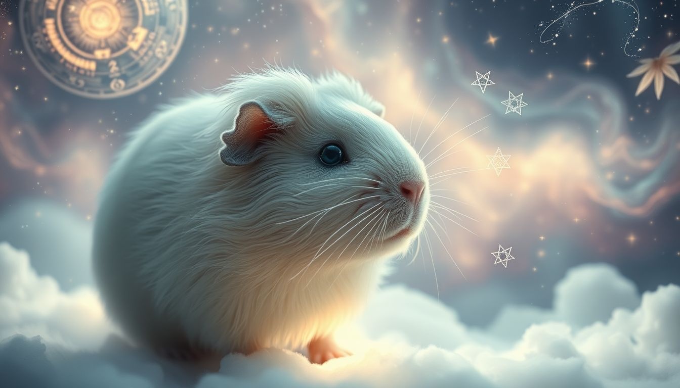 Een pratende cavia symboliseert onverwachte communicatie en inzichten.