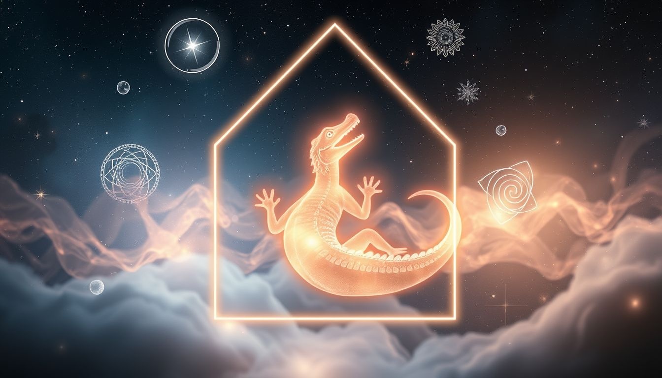 Een kaaiman in huis symboliseert verborgen gevaren uit je omgeving.