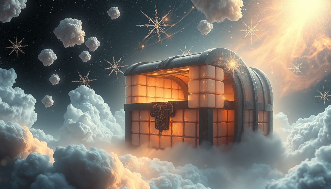 Een dichtgemetselde schatkist symboliseert verborgen emoties of geheimen.