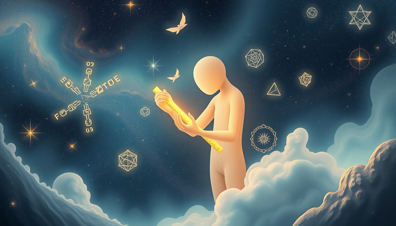 Een timmerman met meetinstrument symboliseert precisie en nieuwe plannen.