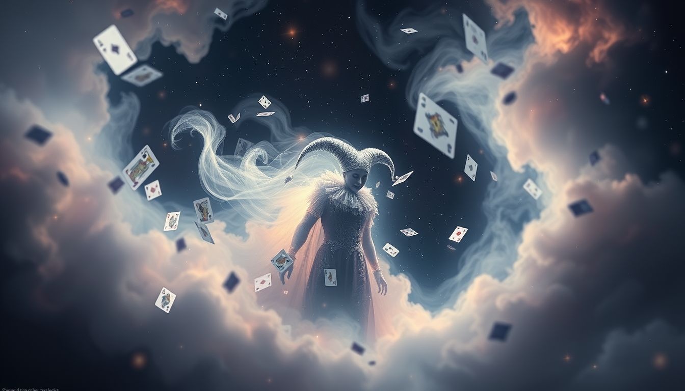 Een verdwijnende joker symboliseert onverwachte veranderingen in het leven.