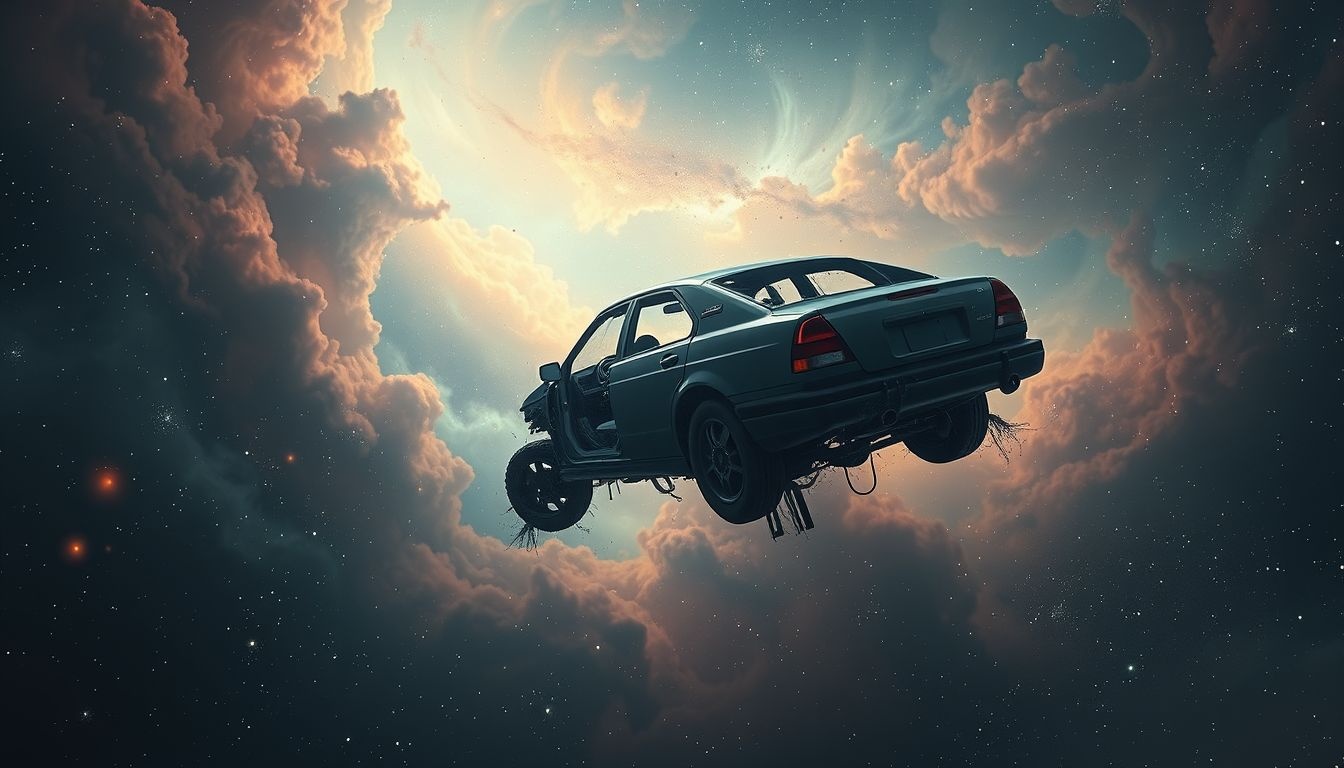 Dromen over een wrak symboliseren vaak vastgelopen levenssituaties.