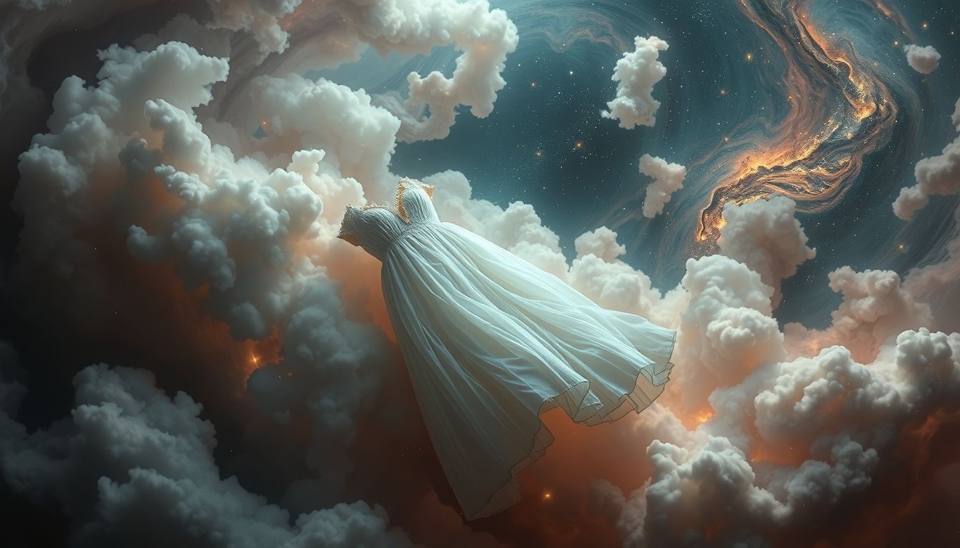 Een gescheurde jurk symboliseert vaak emotionele kwetsbaarheid of verlies.