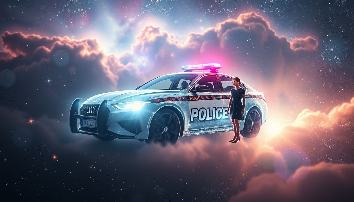 Een politieauto in dromen symboliseert bescherming en hulpverlening.