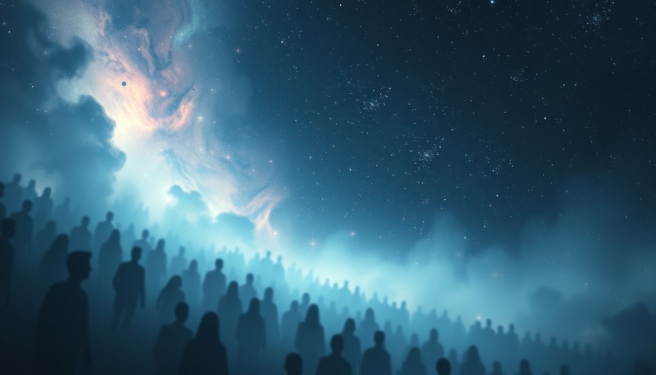 Een volkskamer vol vreemden symboliseert angst voor sociale isolement.