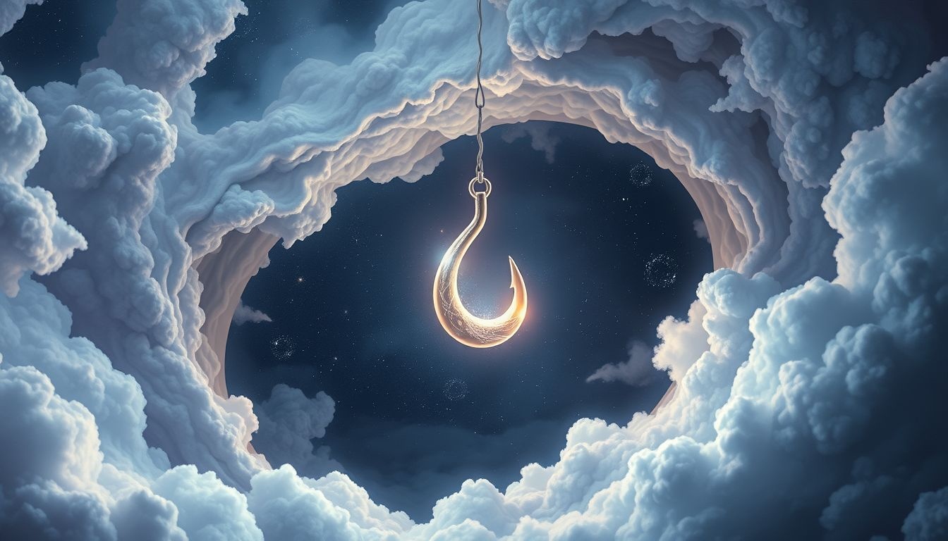 Het inslikken van een vishaak symboliseert onopgemerkte emotionele pijn.