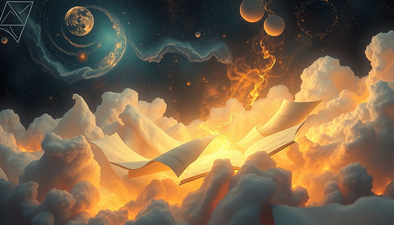 Droom over oud papier verbranden symboliseert loslaten van het verleden.