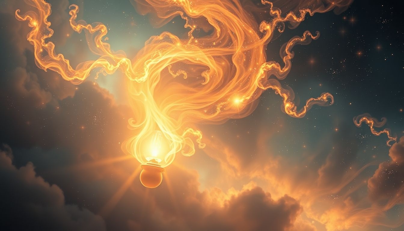 Een brandende lampenkap in dromen symboliseert intense innerlijke transformatie.
