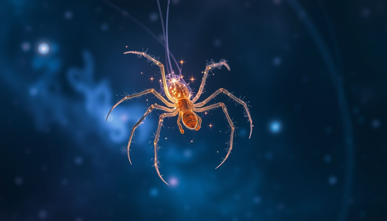 Het observeren van een giftige spin symboliseert innerlijke angst beheersen.