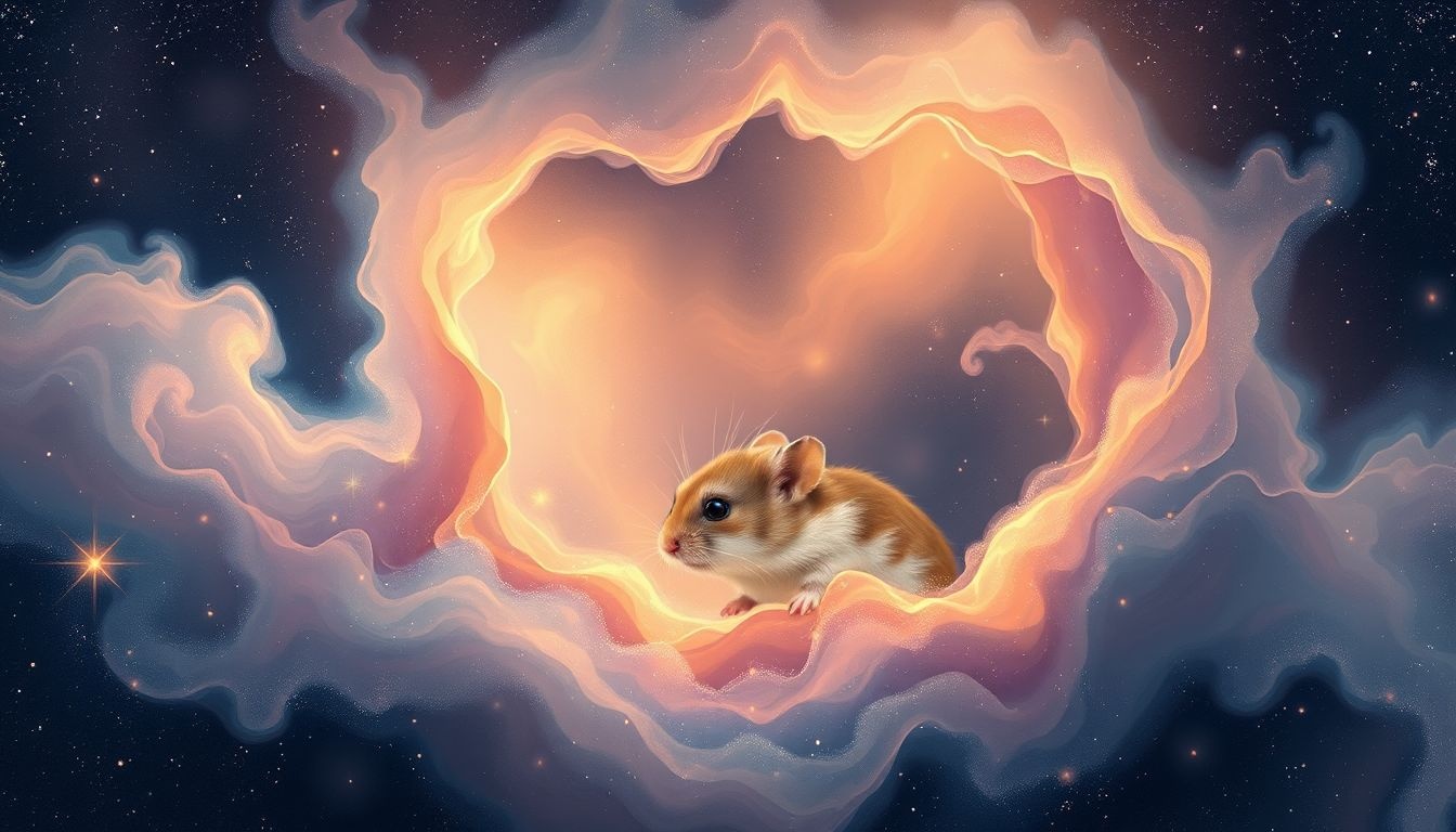 Een hamster die zich verstopt symboliseert angst voor blootstelling.