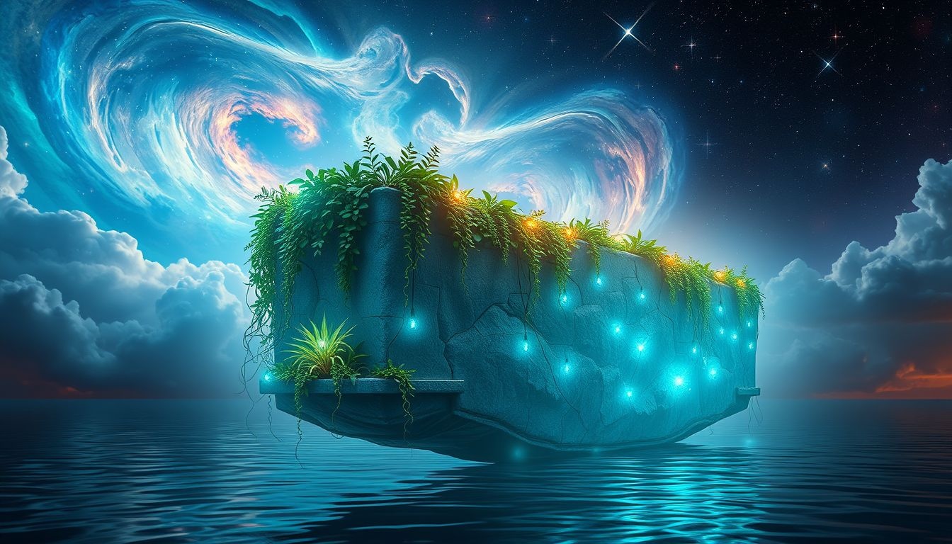 Een kademuur met planten symboliseert groei en bescherming in dromen.