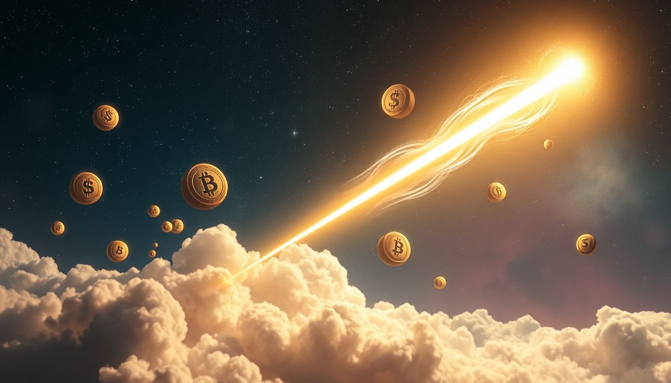 Een komeet in dromen symboliseert plotselinge financiële veranderingen.