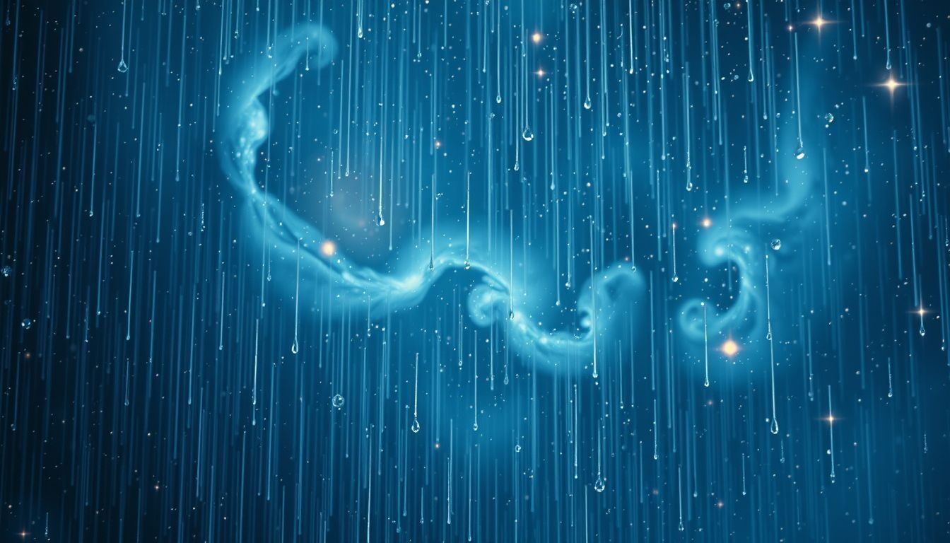 Een regenbui symboliseert vernieuwing en hernieuwde innerlijke kracht.