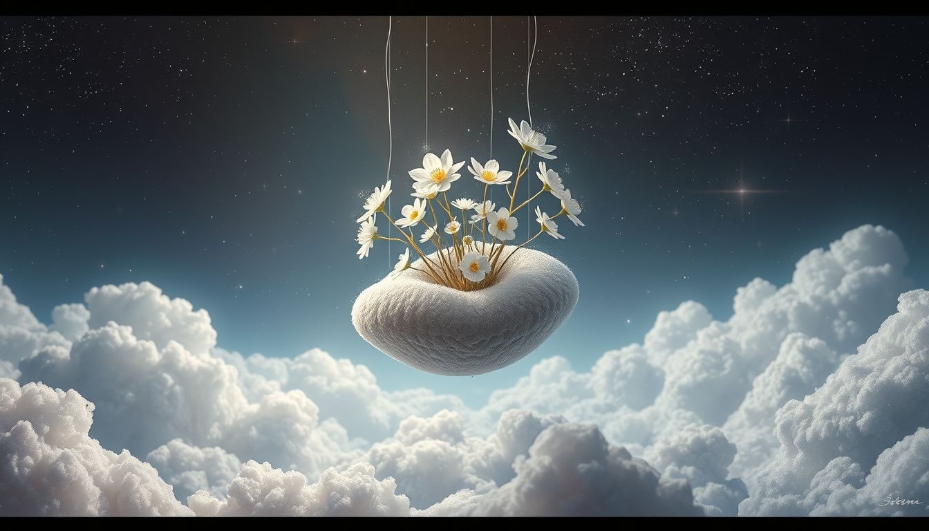 Vorstbloemen op gereedschap symboliseren koude creativiteit en doorzettingsvermogen.