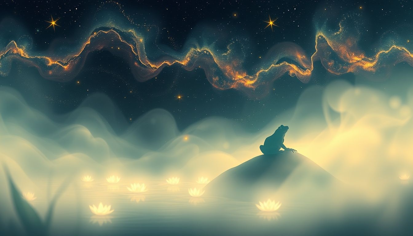 Een pad in een moeras symboliseert emotionele transformatie en groei.