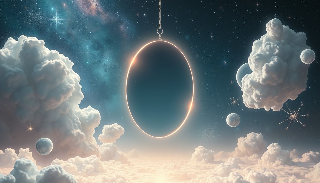 Een trillende spiegel weerspiegelt innerlijke onrust en zelfreflectie.