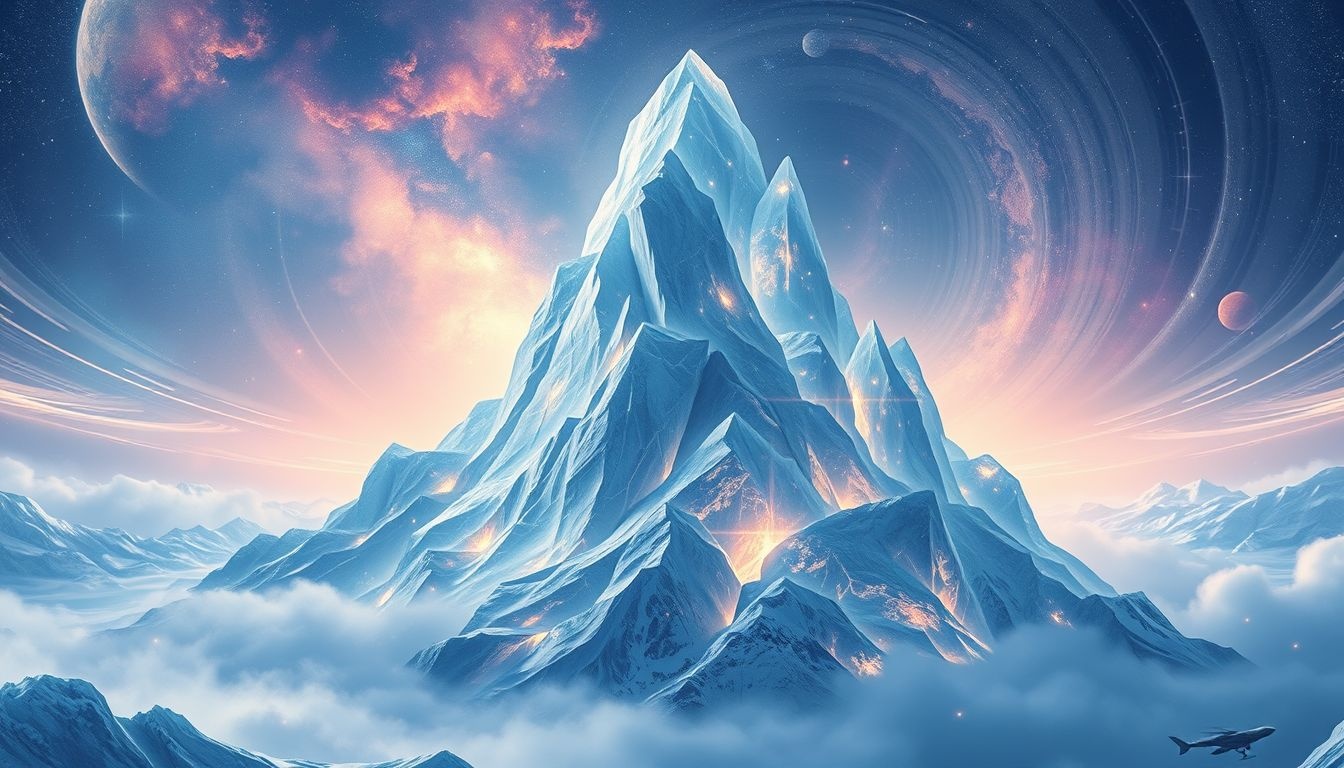 Een berg ijsklontjes symboliseert emotionele afstand en koelheid.