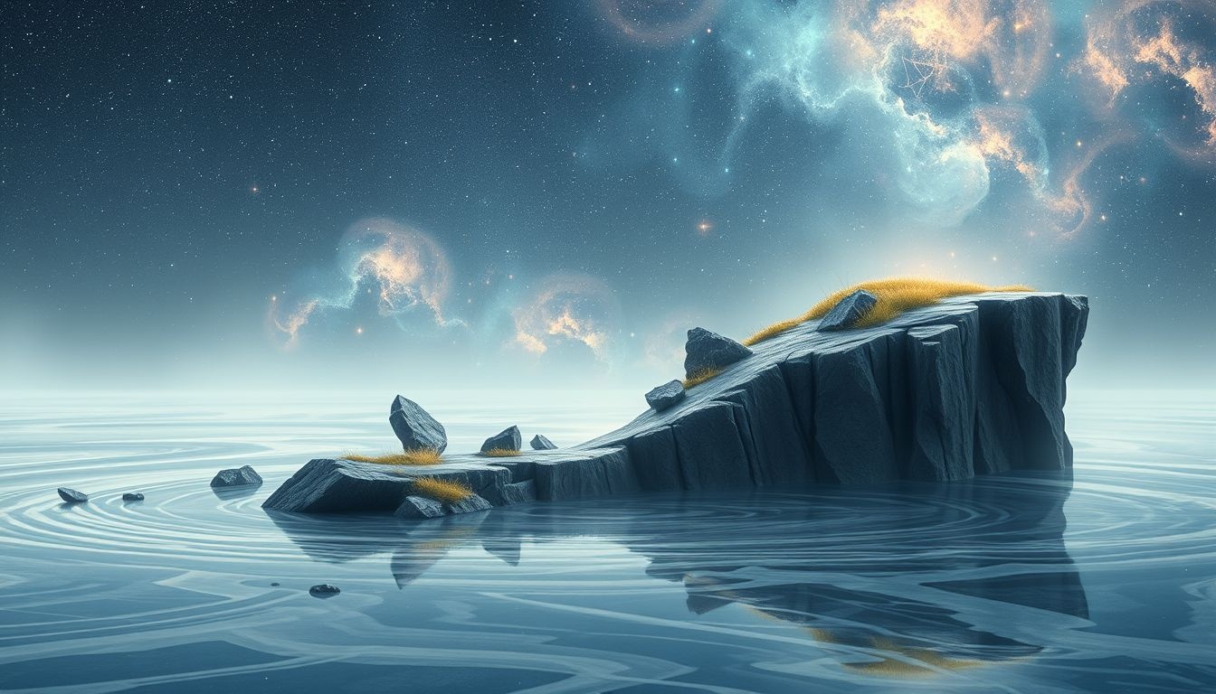 Een kademuur die wegzakt symboliseert onzekerheid en verlies van stabiliteit.