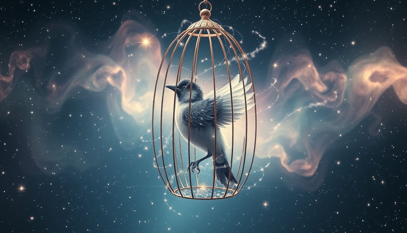 Dromen over een uraca in een kooi symboliseert gevangen vrijheid en zelfbeperking.