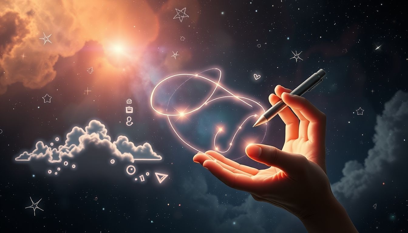 Dromen over stylussen symboliseren creativiteit en zelfexpressie.