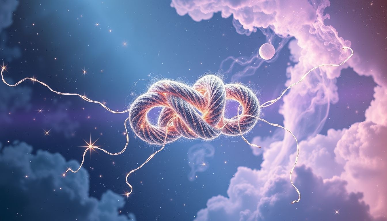 Een knoop die steeds sluit symboliseert terugkerende problemen of emoties.