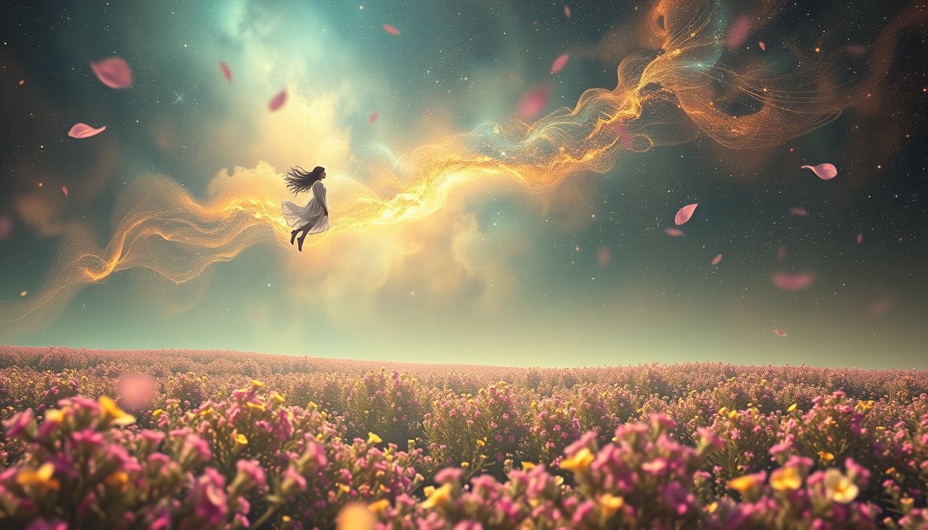 Vliegen boven heide symboliseert vrijheid en nieuwe perspectieven in dromen.