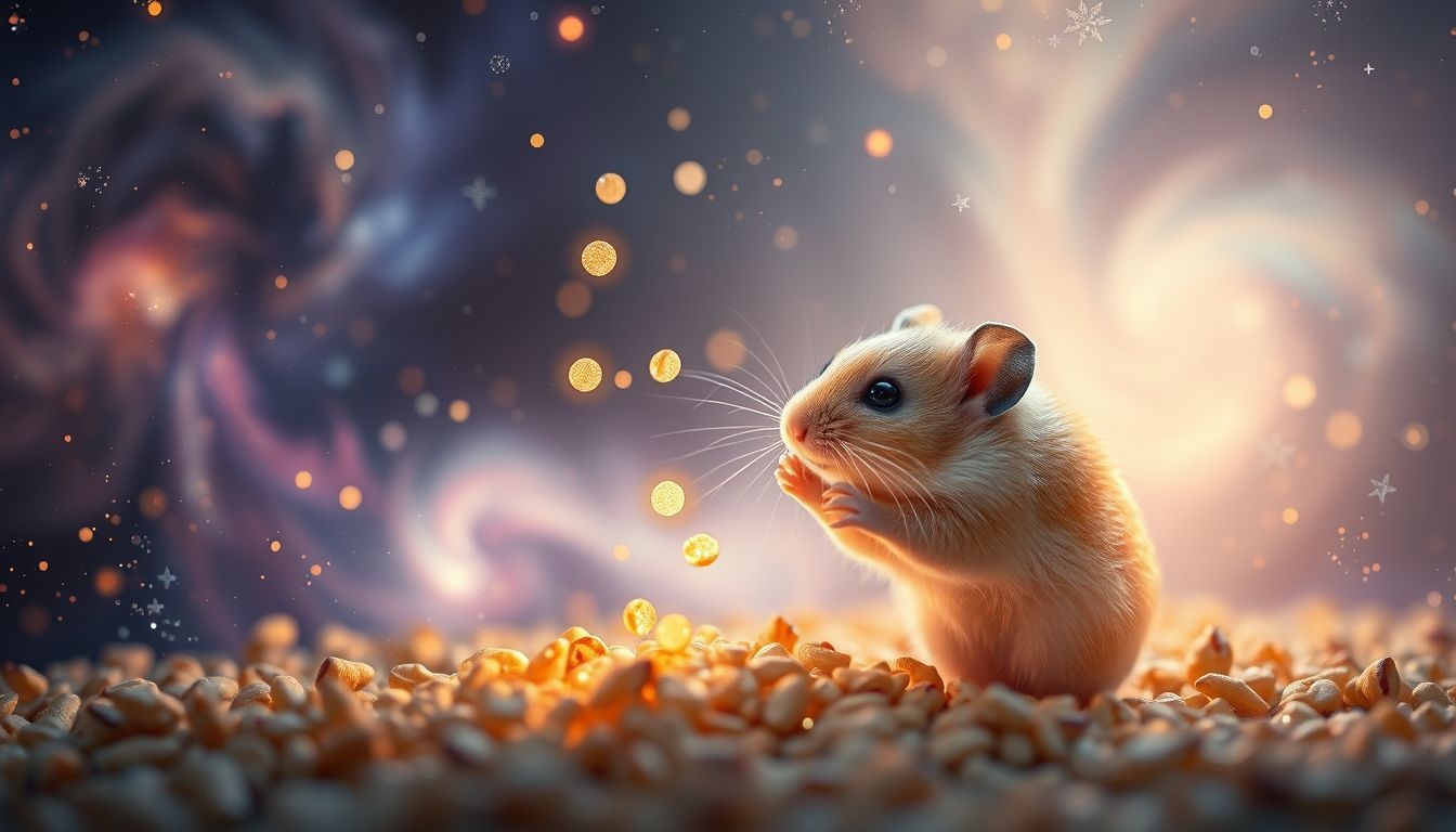 Een hamster voeren symboliseert zorg en aandacht voor kleine details.