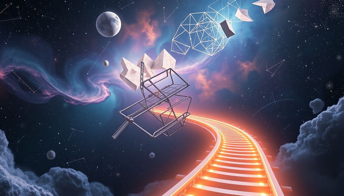 Een ontspoorde lightrail symboliseert verlies van controle en angst.