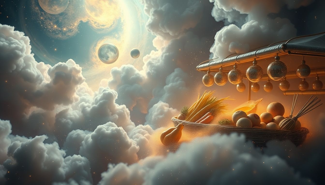 Dromen over eten te koop aanbieden symboliseert nieuwe kansen en rijkdom.