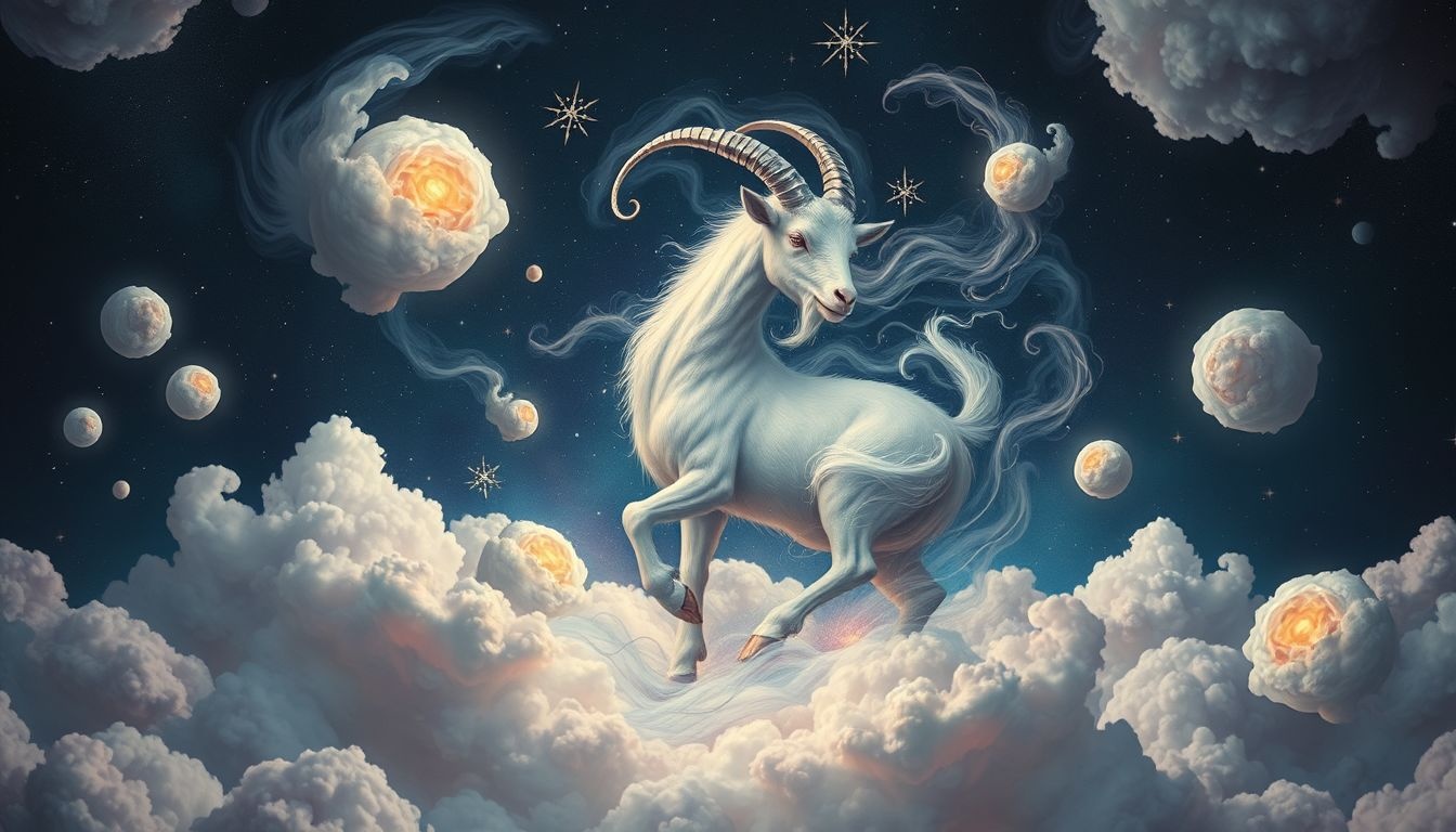 Een geit in dromen symboliseert vaak persoonlijke transformatie en groei.